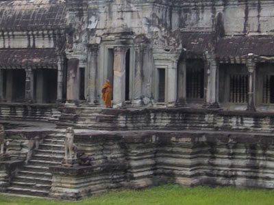 One Monk Angkor Wat